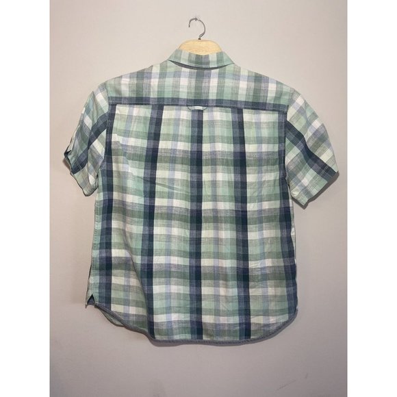 Tommy Bahama Jeans Casual Button Down Men Size Extra Large Green Short Sleeve - Picture 2 of 7